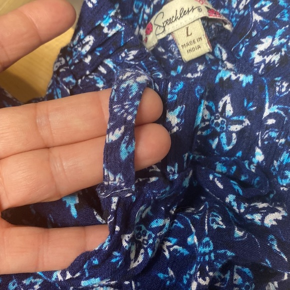 Speechless Wide Leg Pants - Blue Floral - Picture 8 of 9